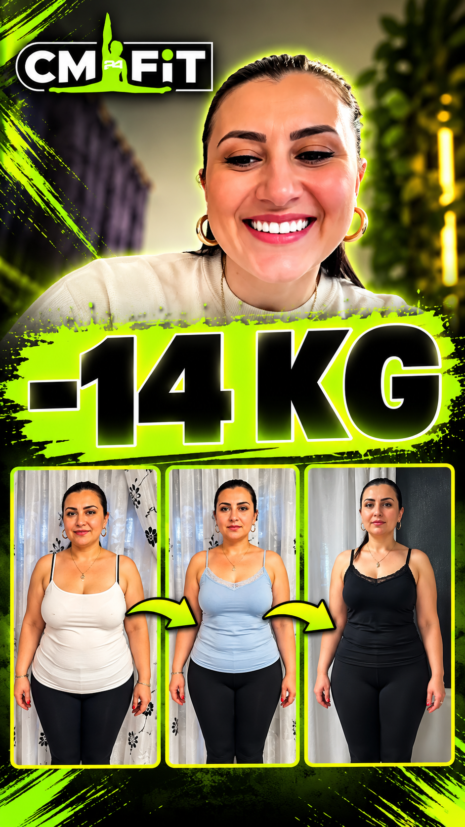Sanda — Minus 14 kilograme și o schimbare care se vede! 💚🔥 În spatele acestui rezultat sunt pași mici, consecvență și dorința de a nu mai amâna schimbarea. Nu ai nevoie de perfecțiune, ci de un plan potrivit și de determinarea de a continua.